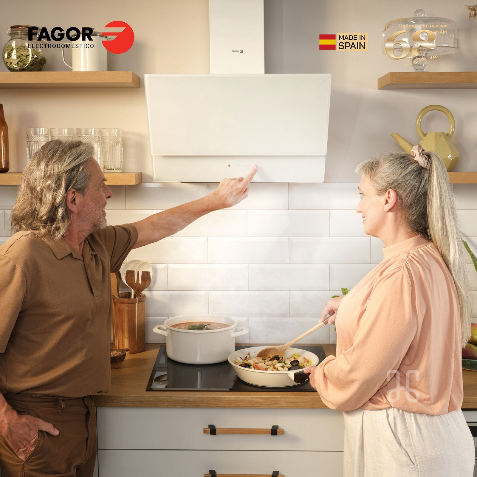 Bếp từ 4 vùng nấu fagor if-zone74bs, IF-ZONE74BS, bếp từ fagor, bếp từ 4 vùng nấu, bếp fagor, bếp 4 vùng nấu từ, Bếp từ 4 vùng nấu Fagor IF-ZONE74BS, bếp từ kết hợp vùng nấu tự động, fagor