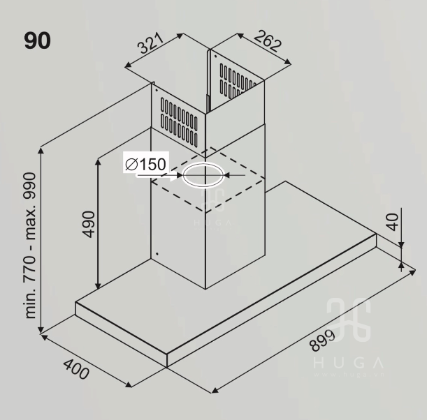 Hút mùi fagor chữ t 3cfs-9031x, 3CFS-9031X, Hút mùi Fagor, máy hút mùi fagor, Hút mùi Fagor chữ T 3CFS-9031X, hút mùi chữ T 900, máy hút mùi gắn tường fagor