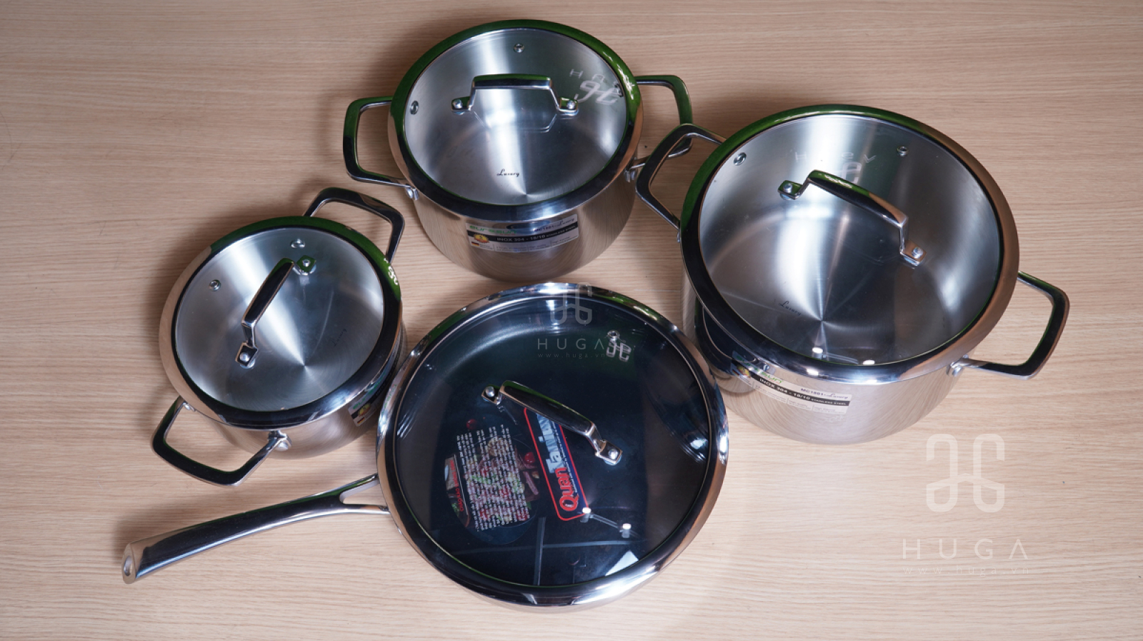 Bộ nồi inox Eurosun MC1801 Luxury, Bộ nồi inox Eurosun MC1801 Luxury, Nồi inox chất lượng, nồi inox Eurosun MC1801 Luxury, Nồi nấu bếp từ, Nồi inox chất lượng, Bộ nồi inox nấu bếp từ