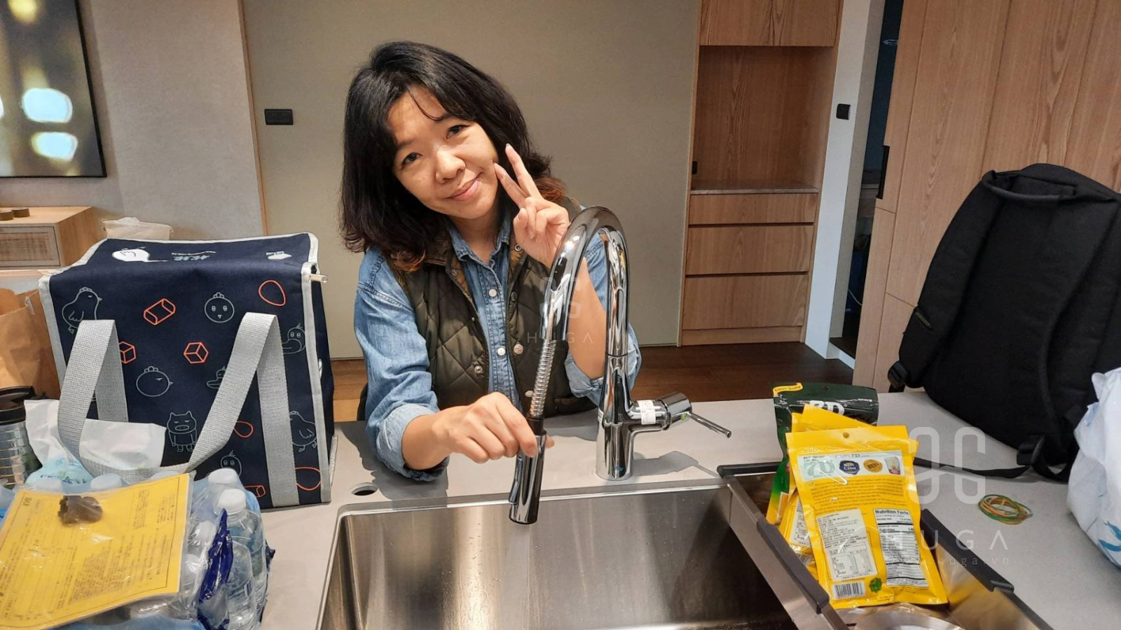 Vòi rửa chén cảm biến rút dây cao cấp km6071ec, KVK KM6071EC, Vòi Rửa Chén Cảm Ứng Nhật Bản KVK KM6071EC , KM6071EC, vòi KVK, Vòi rửa cảm ứng km6071ec , vòi cảm ứng km6071ec, 6071ec kvk