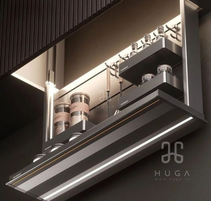 Giá gia vị nâng hạ điện,  Giá gia vị nâng hạ điện HIGOLD Star Move Pro, Giá gia vị nâng hạ điện, Giá nâng hạ gia vị 2 tầng, kệ gia vị, kệ gia vị đa năng, giá gia vị, phụ kiện tủ bếp trên, kệ gia vị tủ trên, phụ kiện nâng hạ tủ trên, Giá nâng hạ gia vị 2 tầng dành cho tủ bếp trên