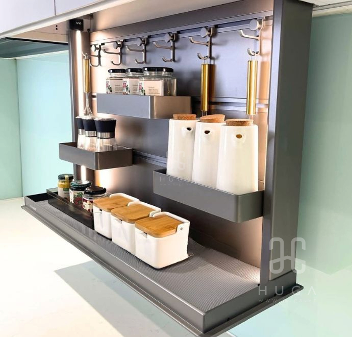 Giá gia vị nâng hạ điện,  Giá gia vị nâng hạ điện HIGOLD Star Move Pro, Giá gia vị nâng hạ điện, Giá nâng hạ gia vị 2 tầng, kệ gia vị, kệ gia vị đa năng, giá gia vị, phụ kiện tủ bếp trên, kệ gia vị tủ trên, phụ kiện nâng hạ tủ trên, Giá nâng hạ gia vị 2 tầng dành cho tủ bếp trên