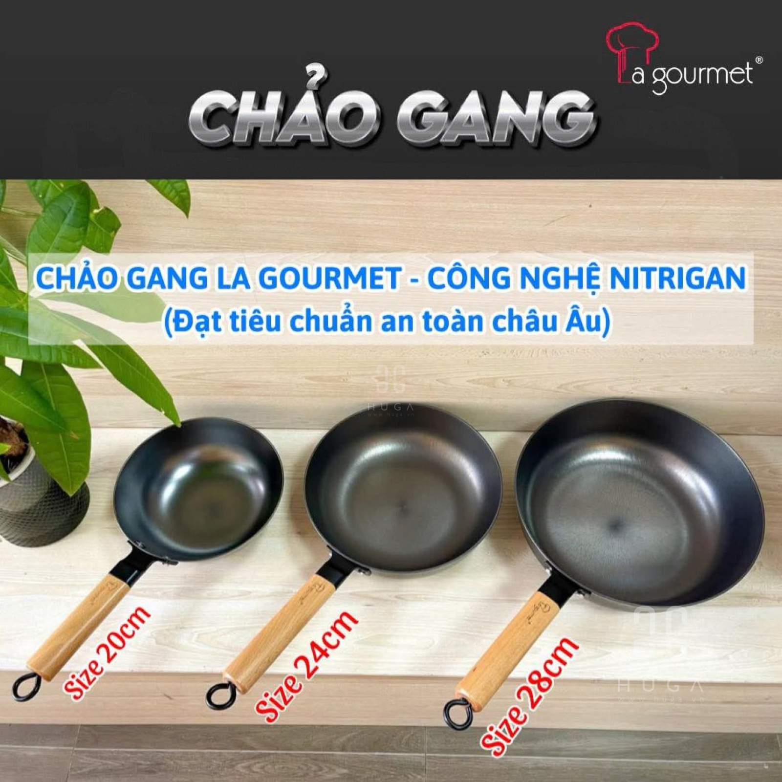 Chảo gang Nitrigan La gourmet, Chảo gang Nitrigan La gourmet, Chảo gang, Chảo gang La gourmet, chảo gang tốt, 
