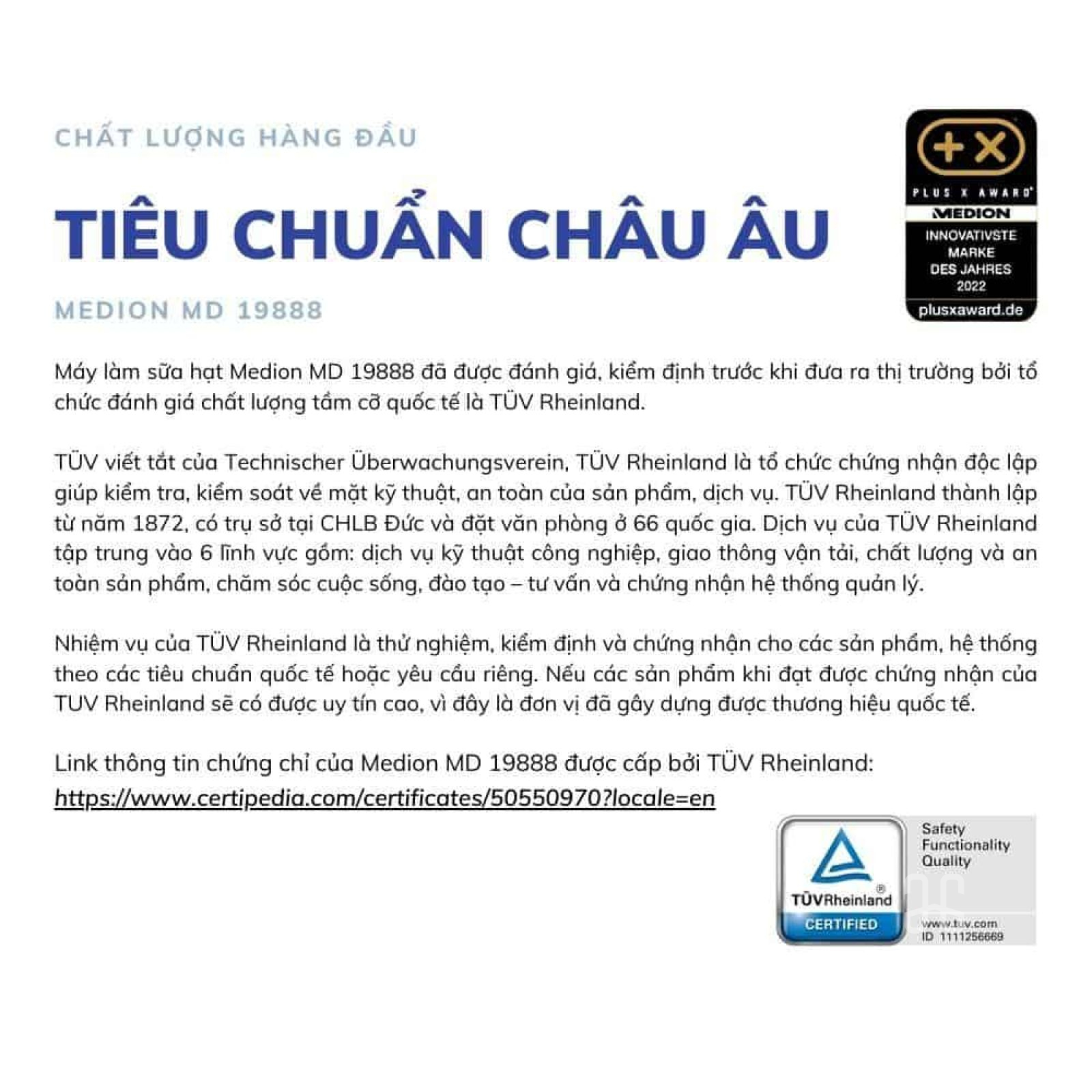 tiêu chuẩn medion md19888