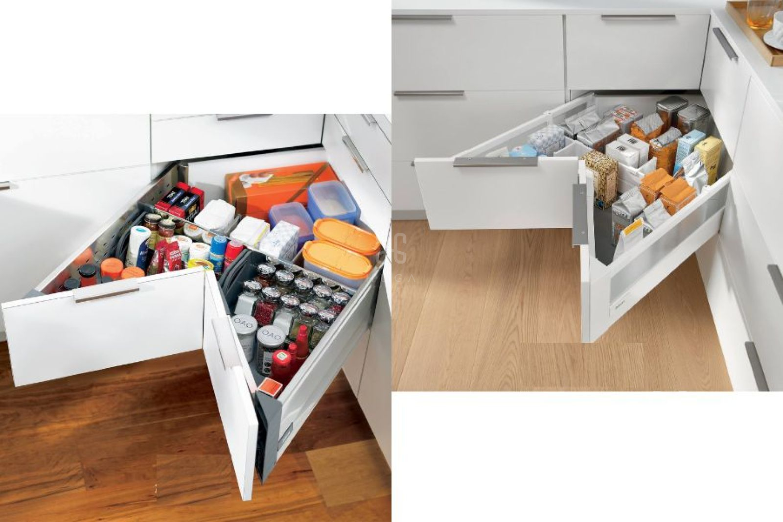 Mở rộng không gian bếp với giải pháp góc của Blum