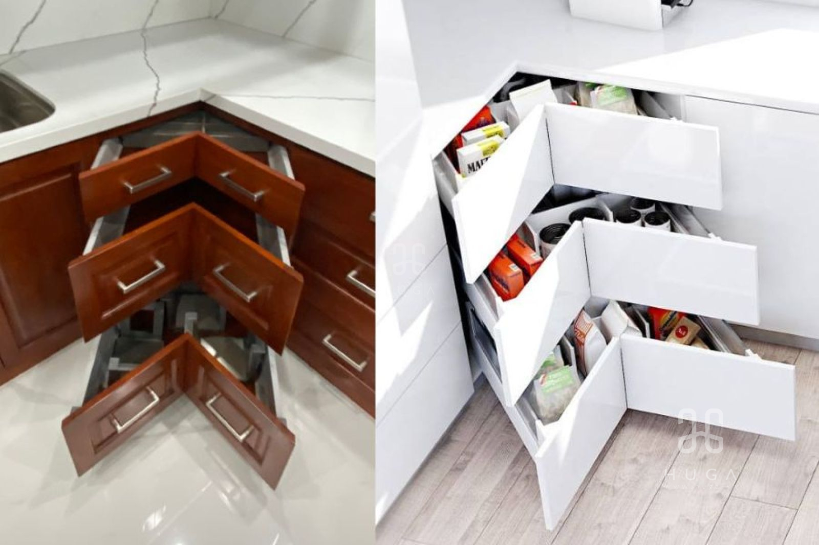 Mở rộng không gian bếp với giải pháp góc của Blum