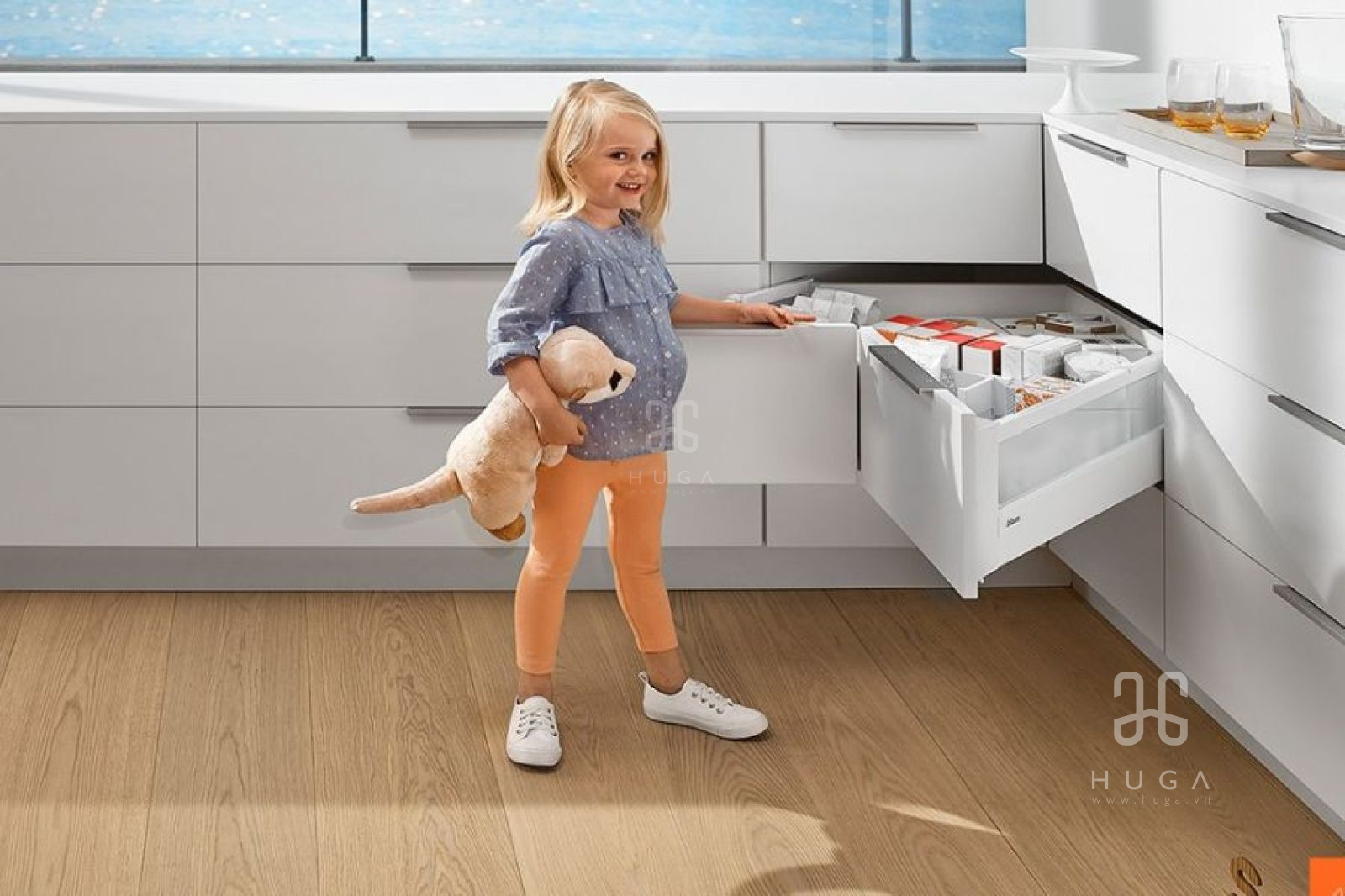 Mở rộng không gian bếp với giải pháp góc của Blum