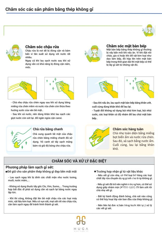 Hướng dẫn cách chăm sóc chậu rửa