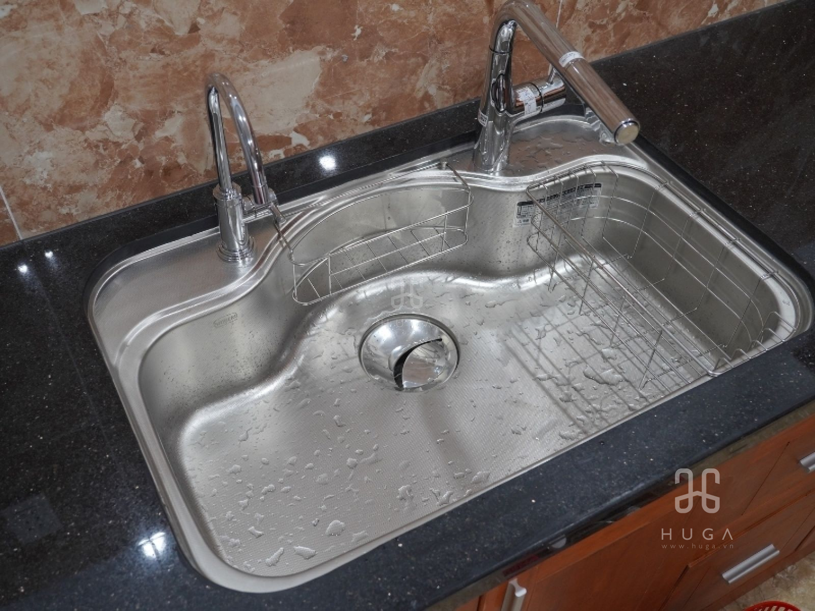 Chậu Shigeru FCM-DK kết hợp v&ograve;i KM6101EC v&agrave; v&ograve;i lọc nước EU103