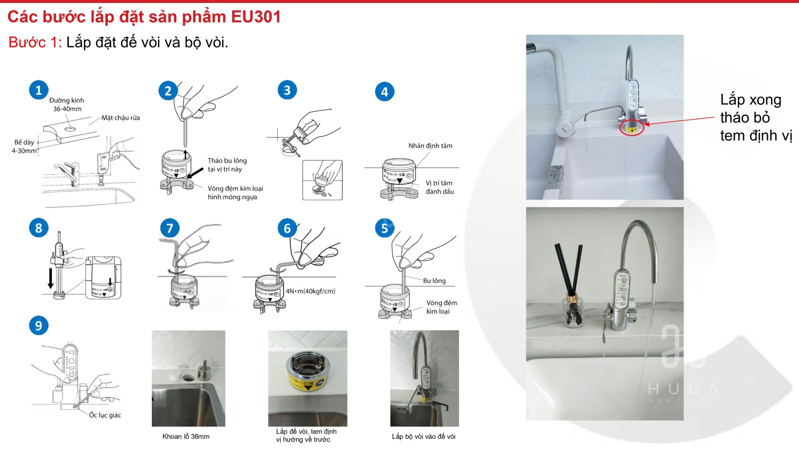 Lắp Lọc Nước Mitsubishi Cleansui EU301