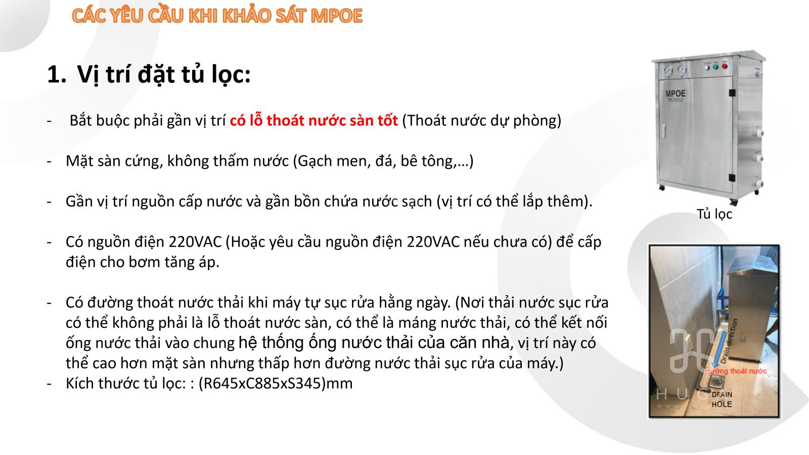 Hướng dẫn khảo sát lắp đặt MPOE