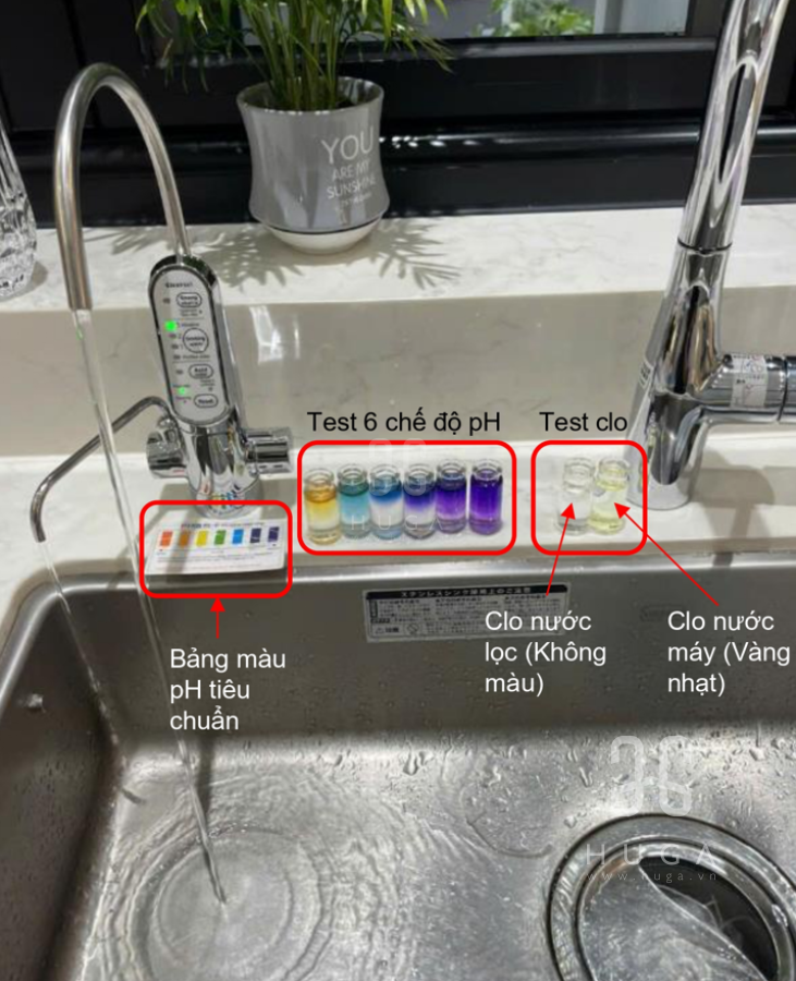 Test chất lượng nước trực quan Clo v&agrave; độ pH