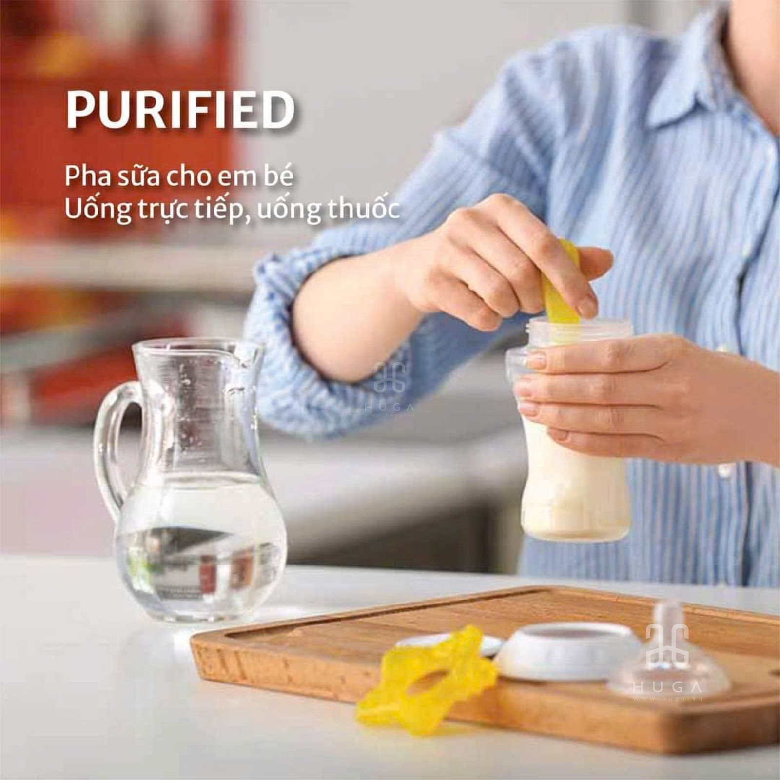 purified trung t&iacute;nh , chế độ uống nước lọc của EU301