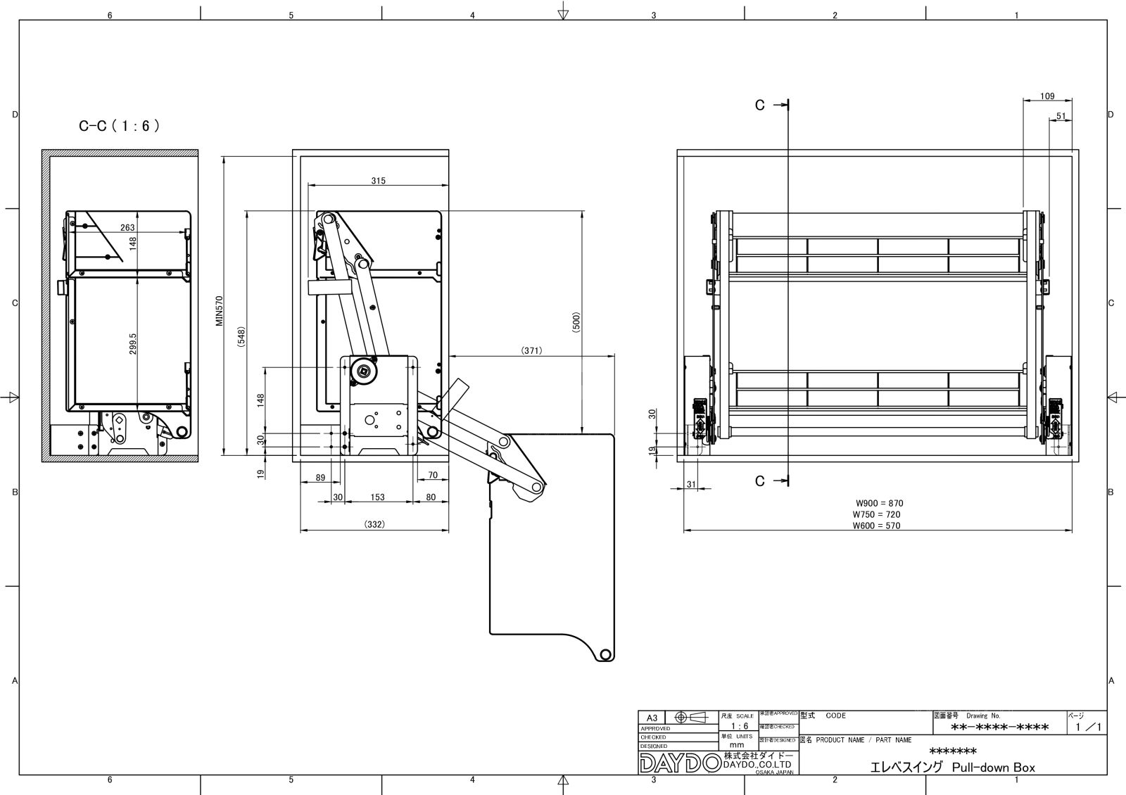 bản vẽ kệ gia vị nâng hạ nhật daydo