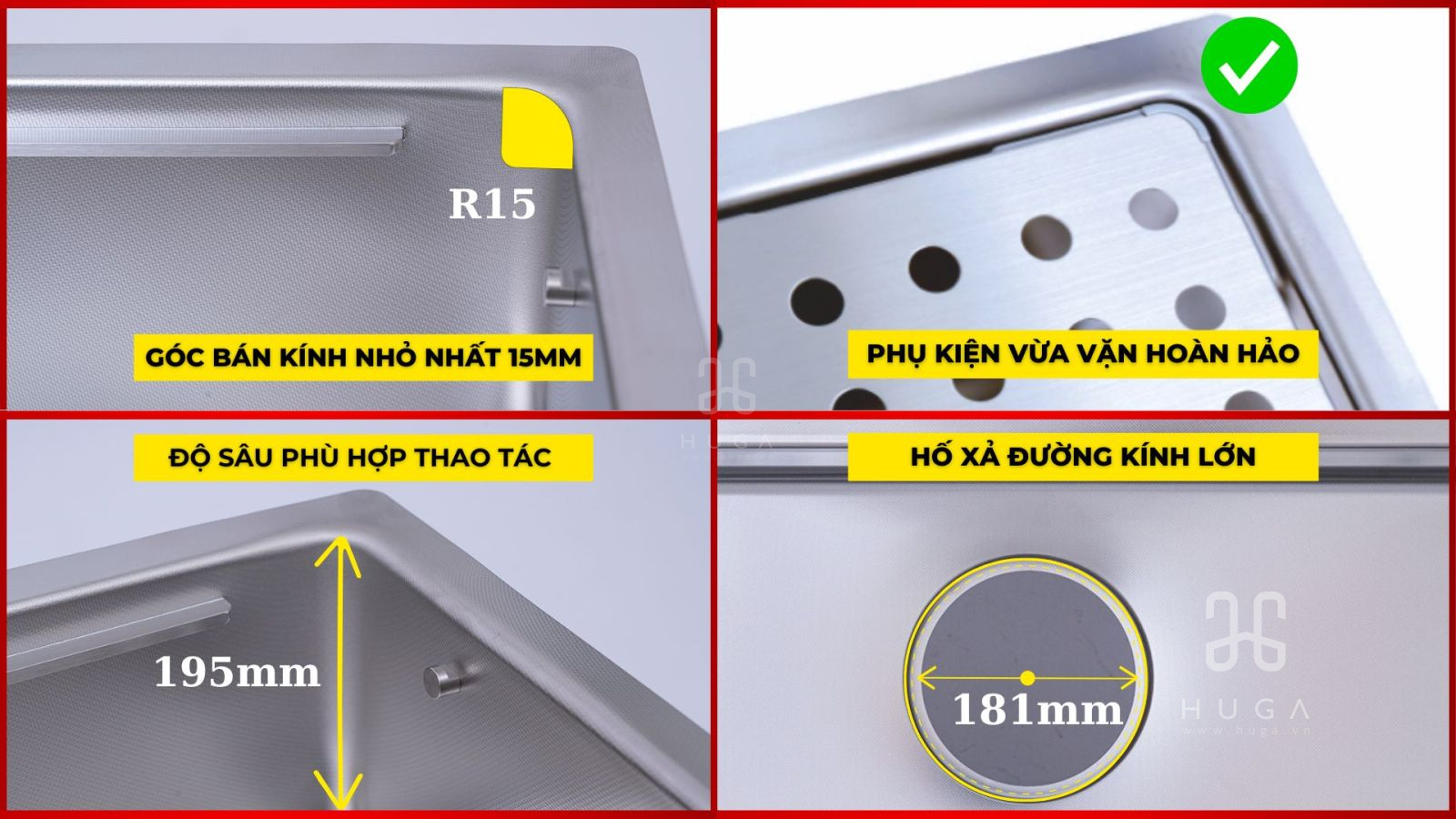 Đặc điểm chậu rửa shigeru LE JSL-K 3F FS