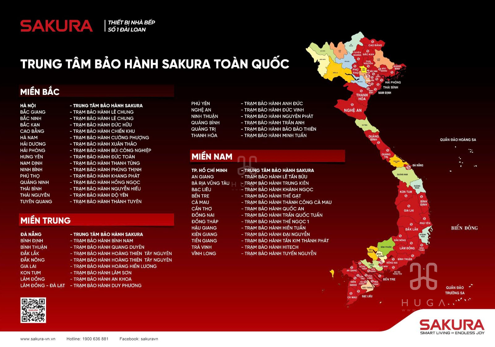 trạm bảo hành sakura toàn quốc