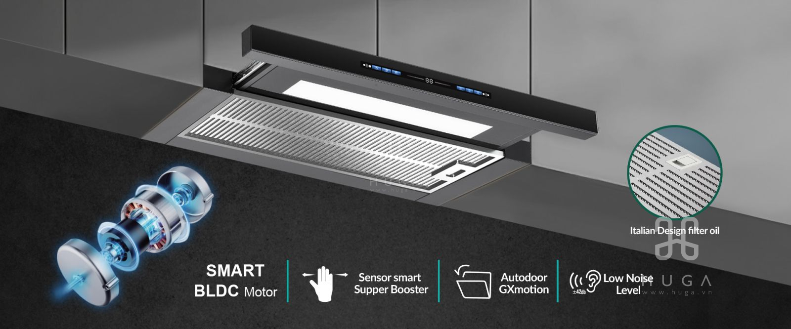 HÚT MÙI ÂM TỦ GX H70F75B