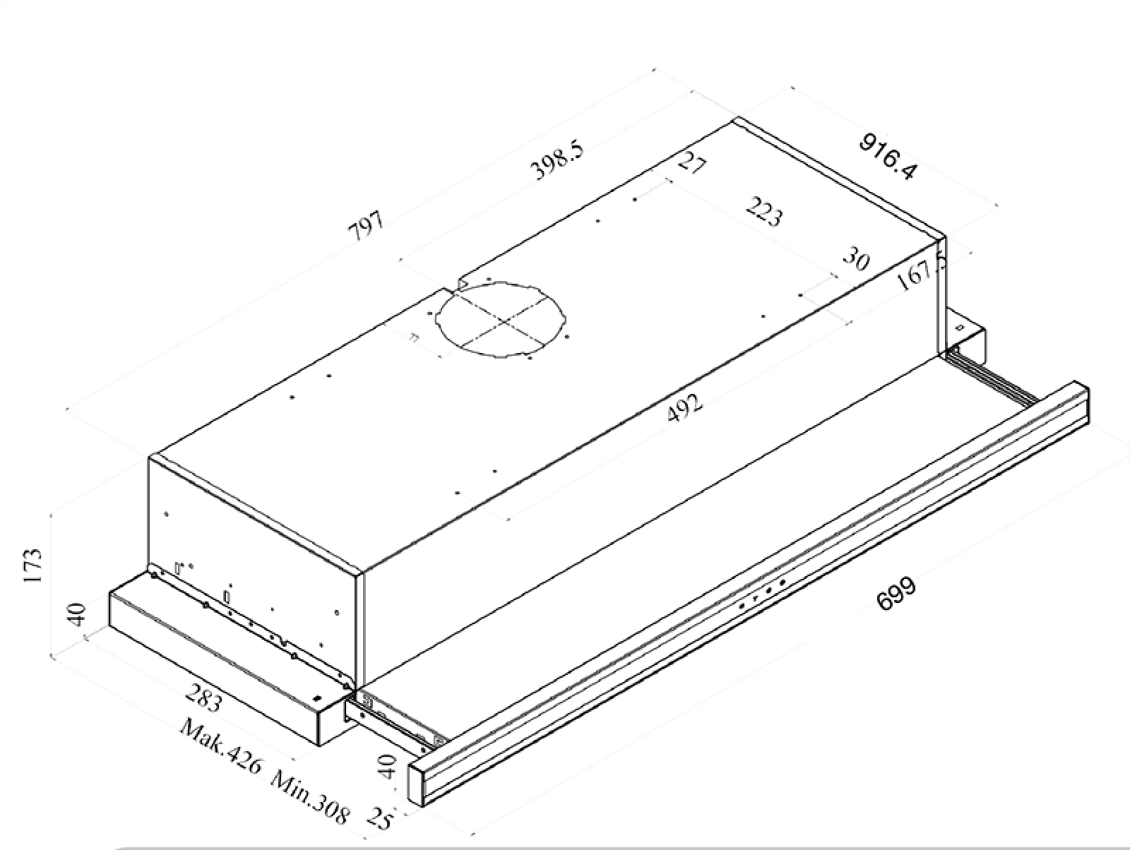 máy hút mùi âm tủ fagor 3AF3-741B