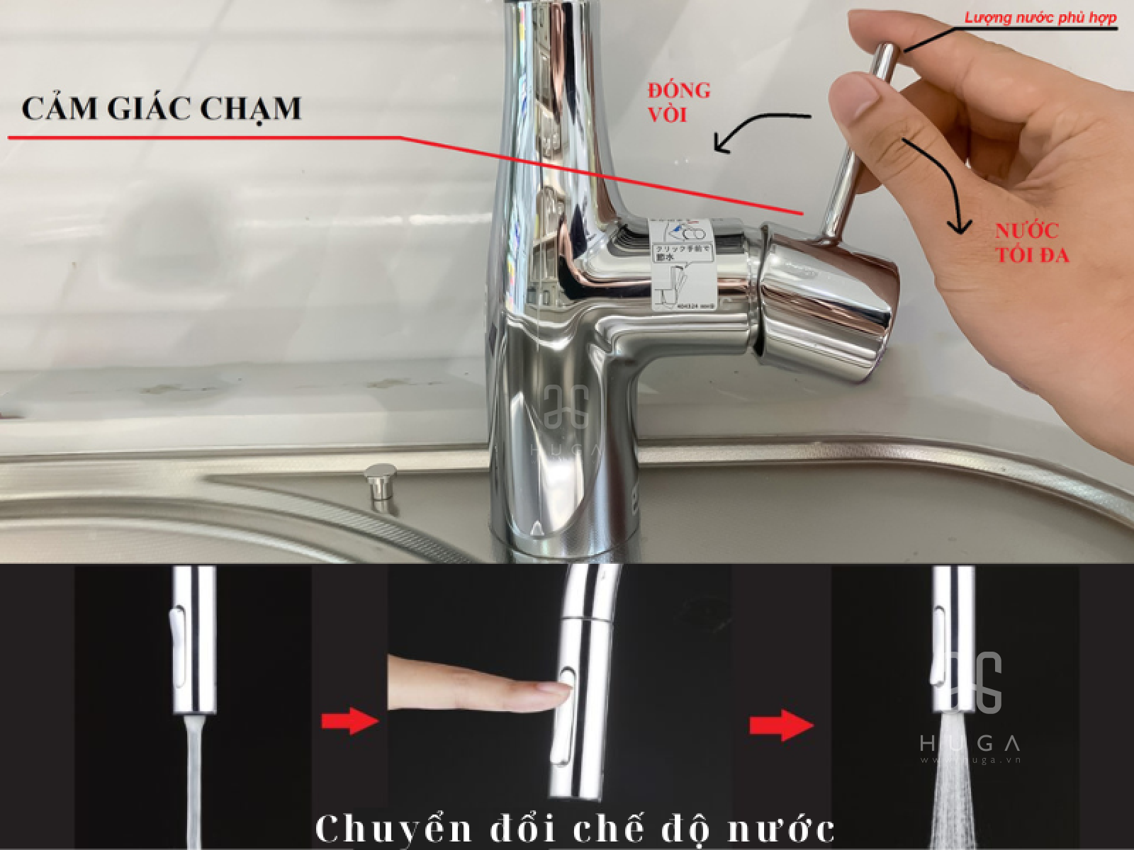 Vòi rửa chén cảm biến rút dây cao cấp km6071ec