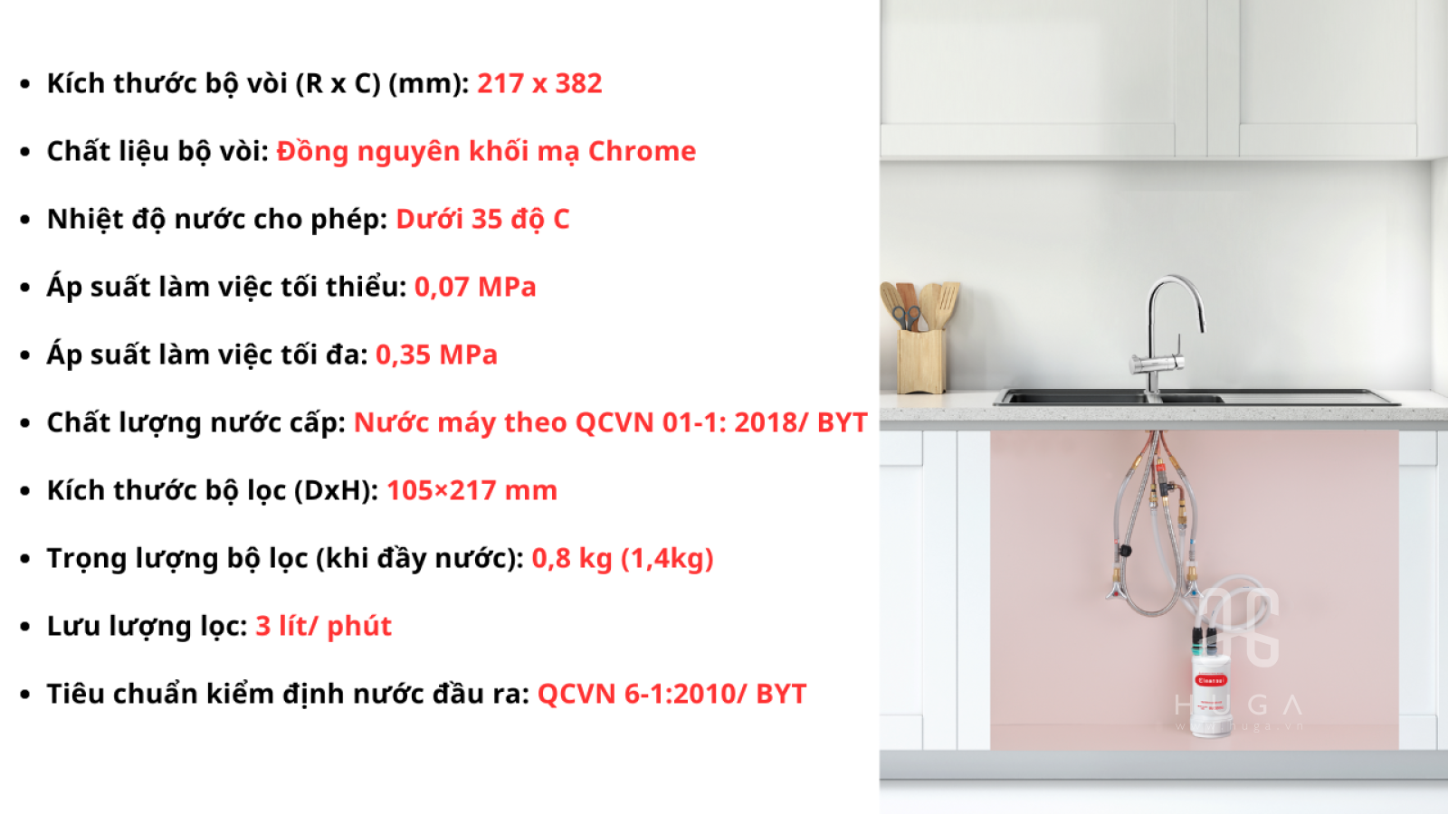 Thiết bị lọc nước tạo ion kiềm Mitsubishi Cleansui EU201
